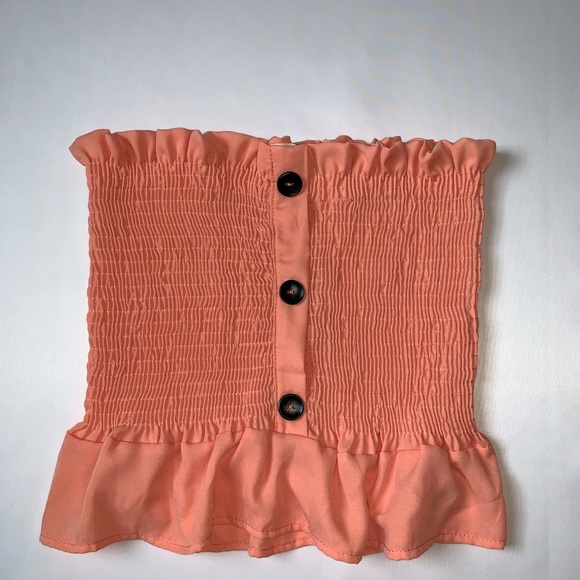 Peach Love California Tops - Peach Love Smocked/Ruffle Tube Top